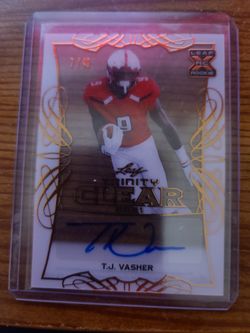 TJ Vasher 2021 Leaf Trinity Auto 7/40
