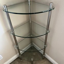 Corner Glass Shelf Or Bookcase