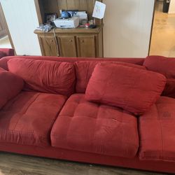 Red Couches Set 