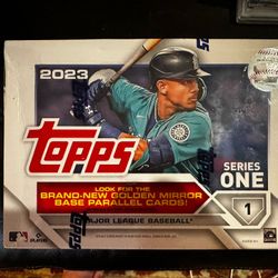 🔥 2023 Topps Baseball Retail Mega Box (Series 1) — Factory Sealed | 256 Cards | Golden Mirror Chase 🔥