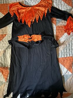 Black and Orange Halloween Witch Costume