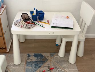 Kids ikea desk with chair