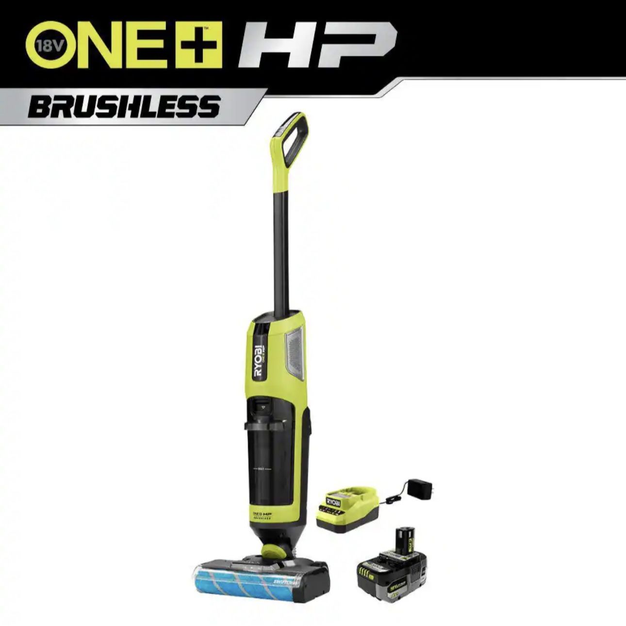 RYOBI ONE+ HP 18V Cordless SWIFTClean Wet/Dry Stick Mop and Vacuum