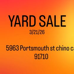 Yard Sale Tomorrow Chino 