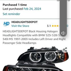 1(contact info removed) BMW  Halo Headlights 