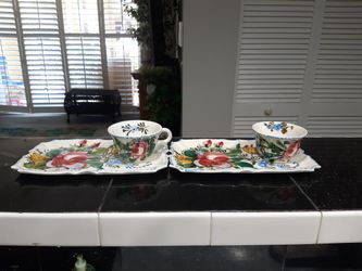 Coffe CUP With Saucer Set Of Two, $15 Each Set Or $25 For Both