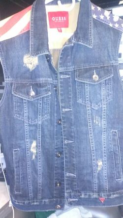 Guess Jean vest size M for men new without tags