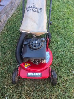 GAS POWERED SNAPPER 6.50 HP HI VAC PUSH LAWN MOWER