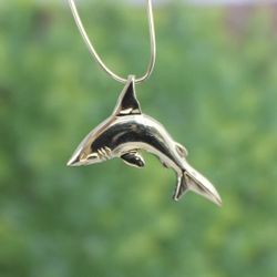 14k Gold Shark Pendant 
