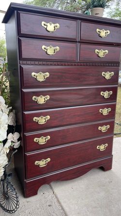 Gorgeous tall cherry wood dresser