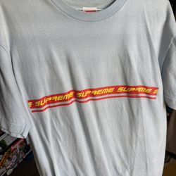 Supreme blue tee Medium