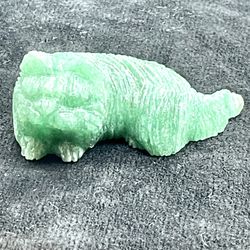 Carved Green Stone Cat