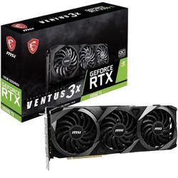 MSI GeForce RTX 3080 Ti Ventus 3x 12GB Gaming GPU – Excellent Condition