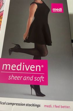 New Mediven Compression Stockings 30/40-Size VII- Closed Toe toffee