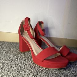 Red Platform Heels