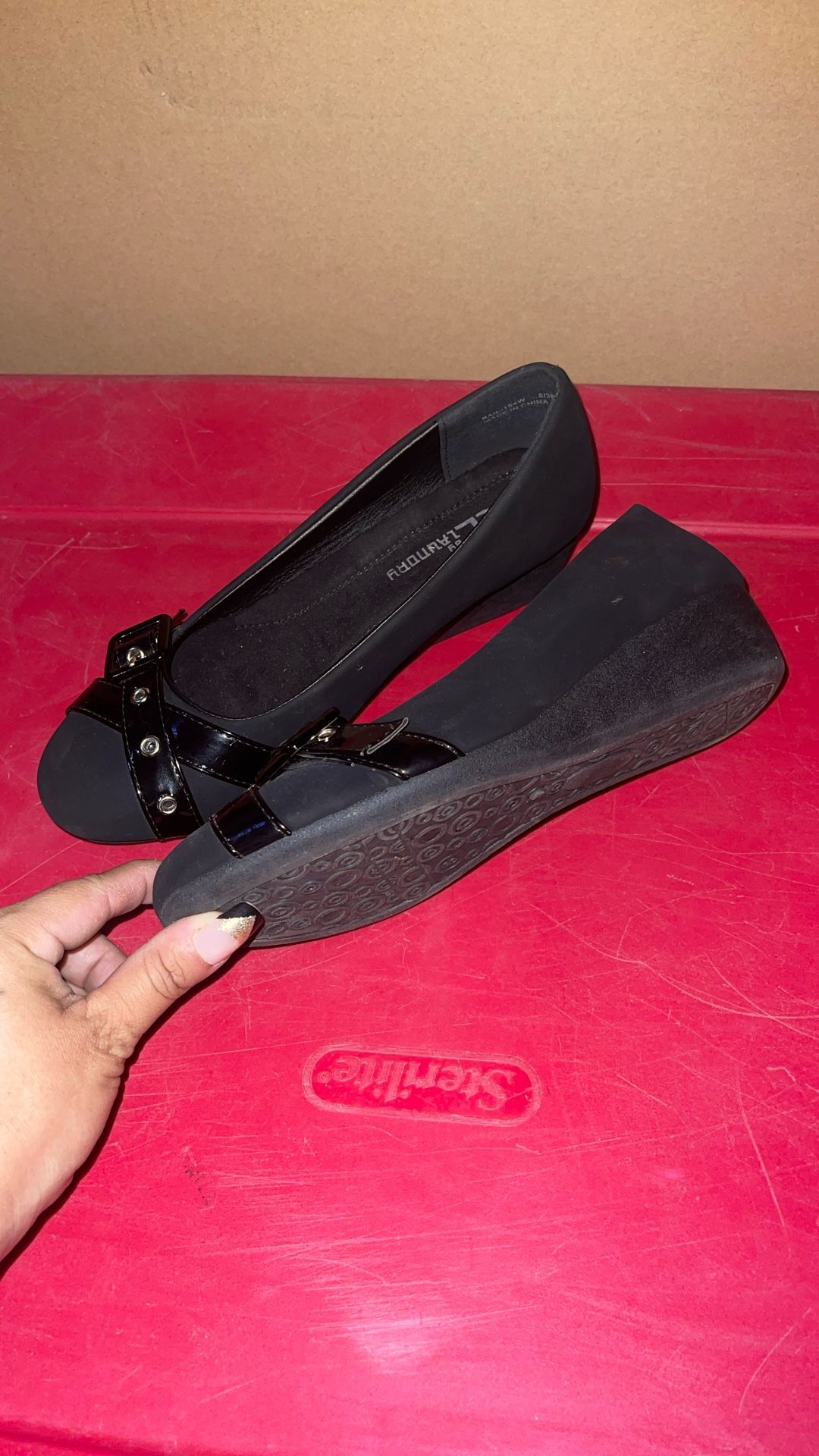 Black Work Wedges