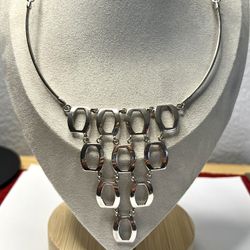 925 Sterling Silver Choker ladies necklace size 17”