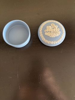 Wedgwood Blue Jasperware Round Trinket Dish