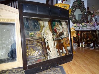 Leather frame mirror