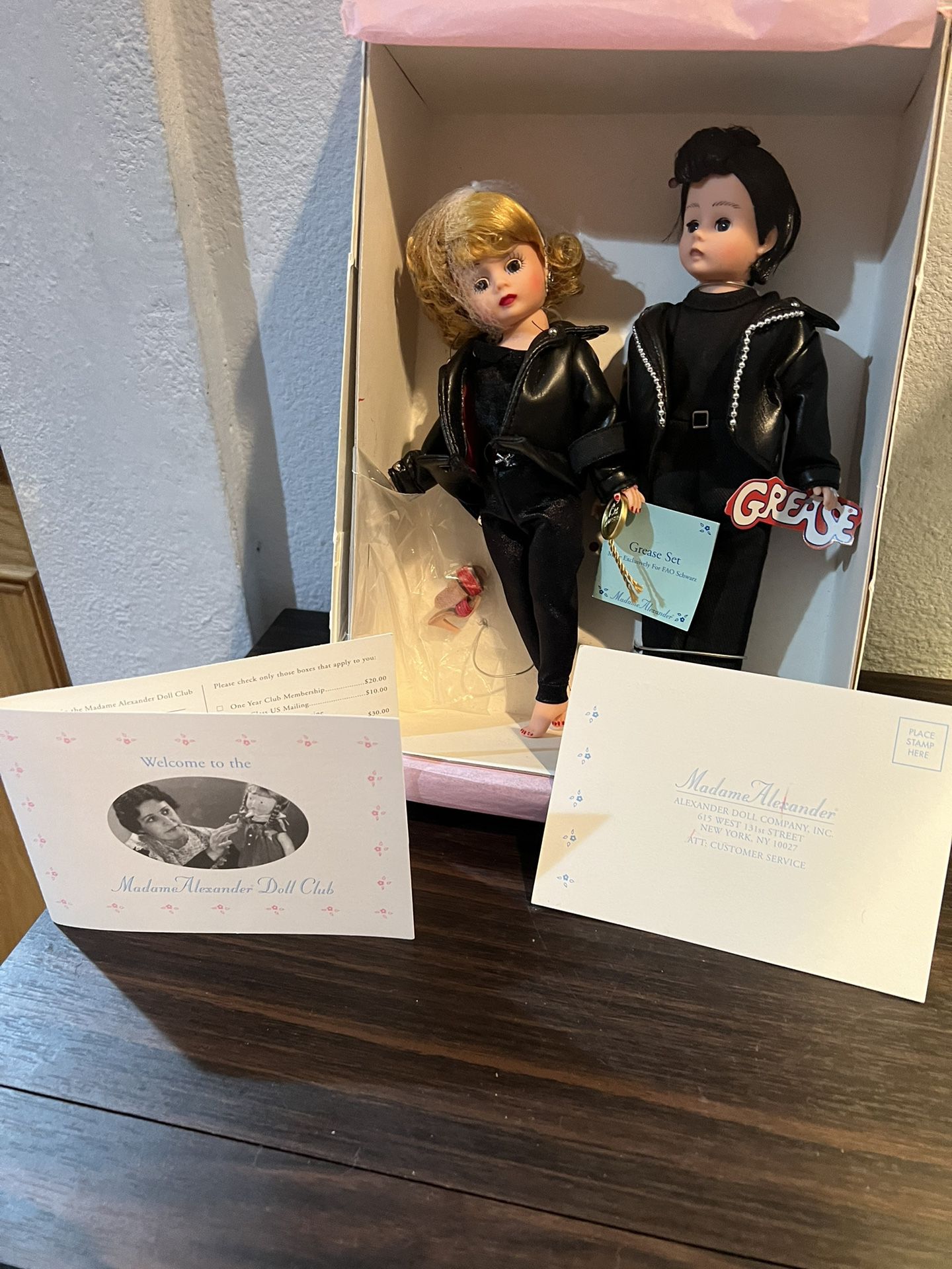 Madam Alexander GREASE Set Of Two10”Dolls Danny&Sandy Original Box