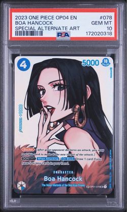 BOA HANCOCK SP ALT ART ONE PIECE OP04 KINGDOMS OF INTRIGUE 2023 078 PSA 10