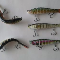 Multi Jointed Fishing Lures 5pack 