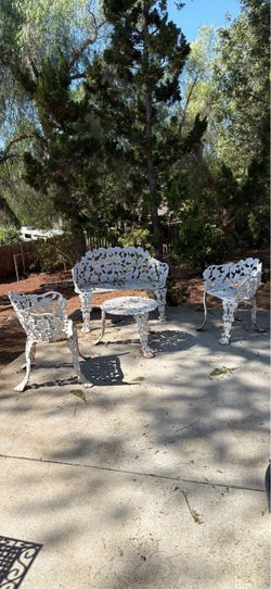 Victorian antique cast-iron patio set
