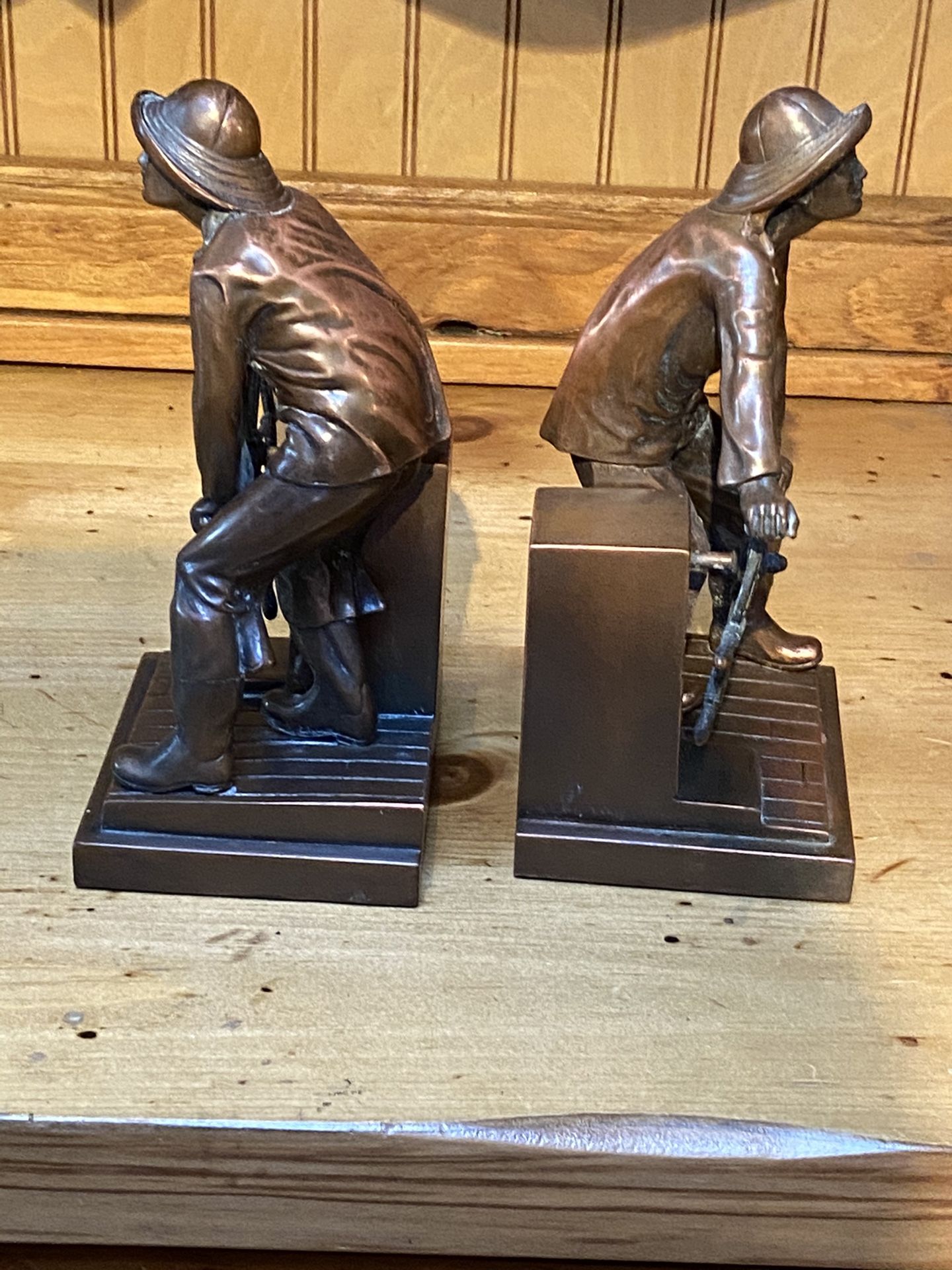 Antique Nautical Bronze Bookends