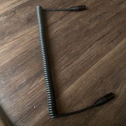 Male-Female Coiled XLR Cable (2.2-8ft)