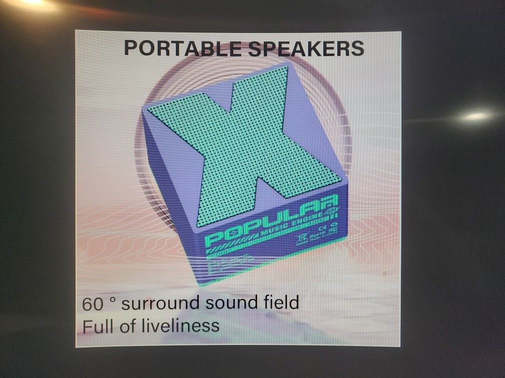 Purple Square Bluetooth Speaker, Extremely Portable For Phones & Laptops