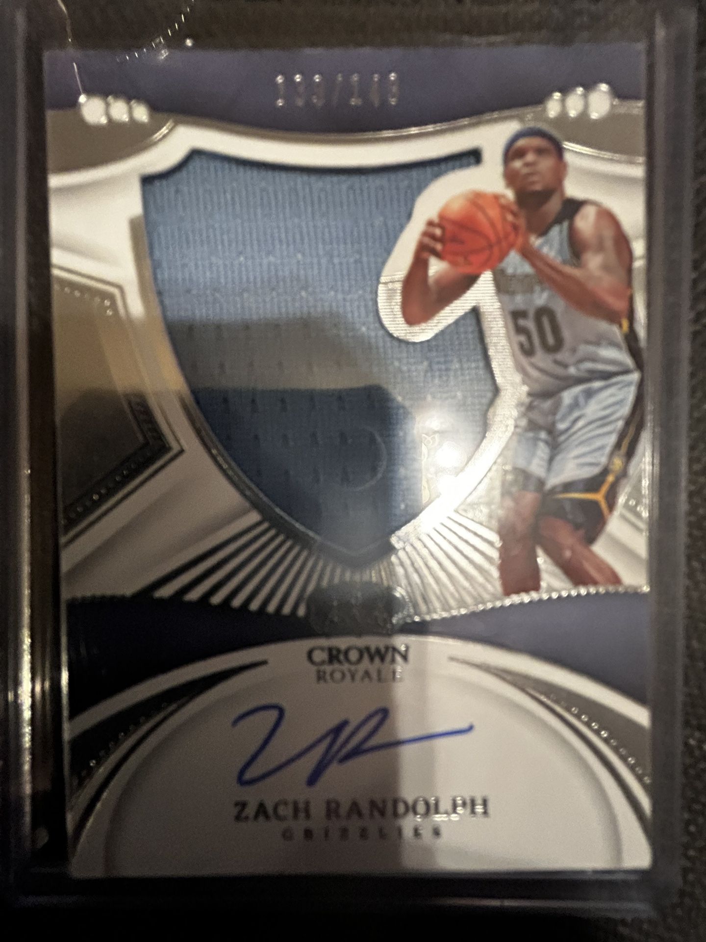2022-23 Panini Crown Royale Zach Randolph Silhouettes Patch Auto /149