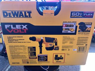 60V FLEXVOLT Lithium-Ion Cordless Brushless 2 in. SDS MAX Rotary Hammer Kit, (2) 9.0Ah Batteries, Charger and Kit Box