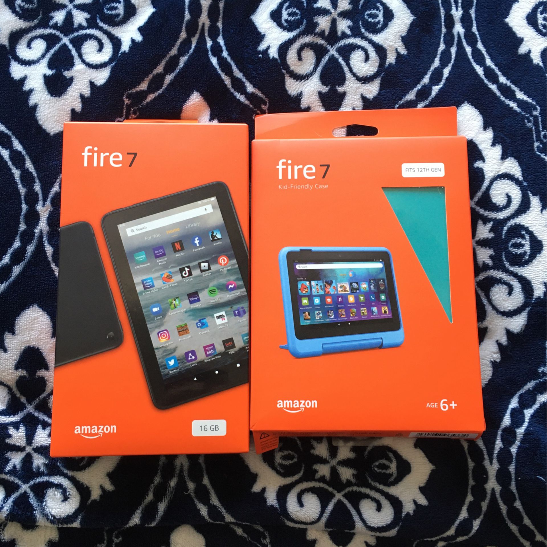 Amazon Fire Seven Tablet With Case BRAND NEW
