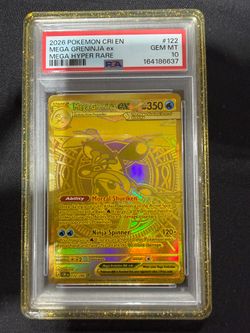 Mega Greninja ex - 122/086 - ME04: Chaos Rising (CRI) psa 10 gem mint