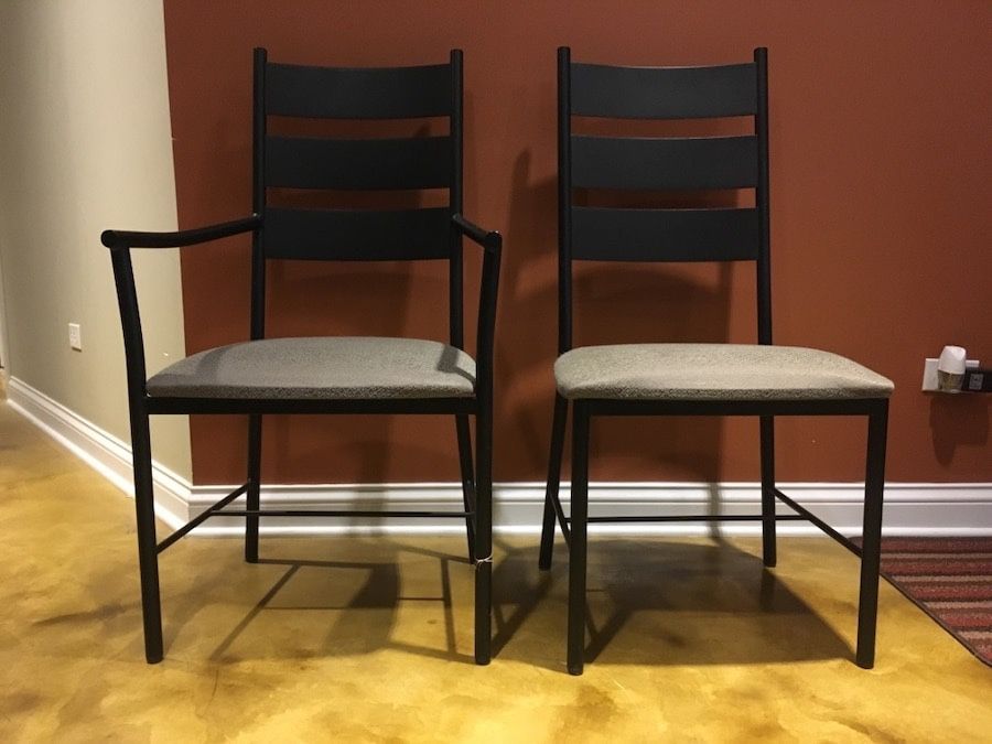 6 Dining Chairs - Amisco Brand - Sturdy Steel Frame