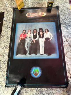 VINTAGE 1979 JOURNEY POSTER EVOLUTION BAND MEMBERS ORIGINAL BI-RITE 22x34