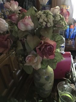 Flower vase and flowers
