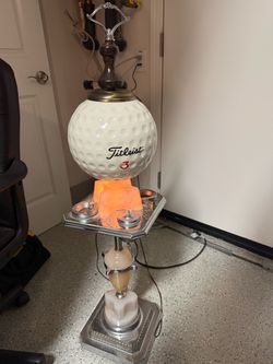 Vintage 1960s Titleist Golf Ball Floor Lamp Smoking Stand – Mid Century