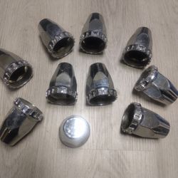 10-piece Chrome Plastic Lug Nut Cover For Trucks