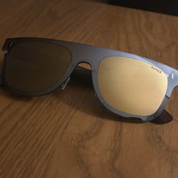 RetroSuperFuture Duo Lens Flat Top Gold Sunglasses 