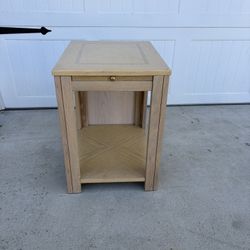 Accent Table With Magazine Rack - Solid Wood 
