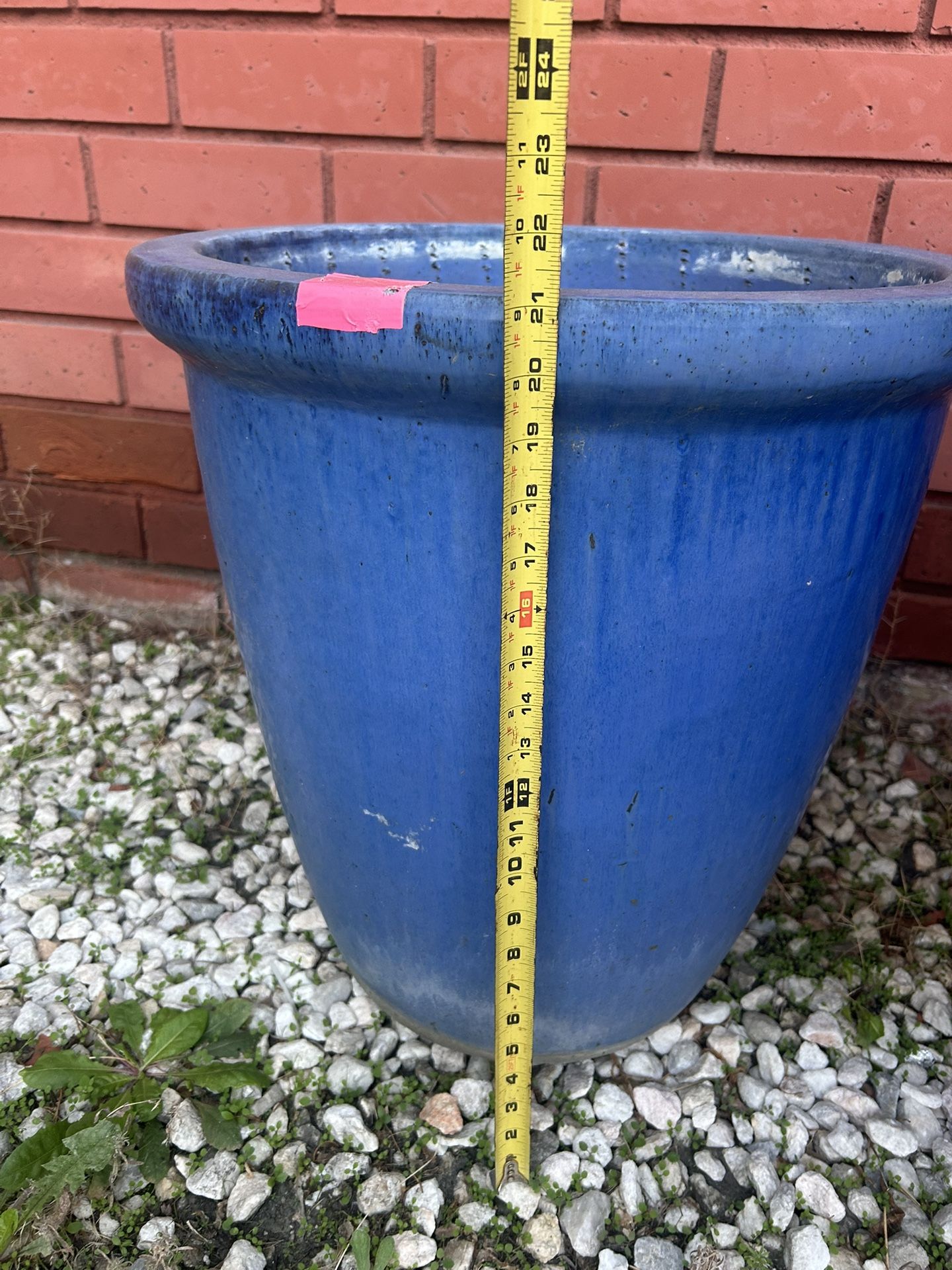 Blue Ceramic Pot For Garden