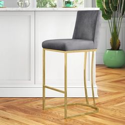 Gray Velvet Bar Stool. I Only Have One
