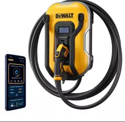 DeWalt  Level-2 Wall Mounted Electric Vehicle EV Charger up to 48 Amps, 240-Volt AC 11.5 Kw, 25 Ft. Cable, Weatherproof