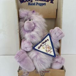 Vtg 1986 Wooly What's-It Hand Puppet Plush 13" Wow New In Box!! Teddy Ruxpin