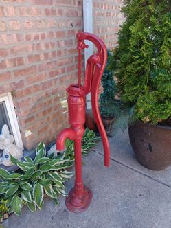 43" Antique Red Jacket Cast Iron Hand Water Well Pump