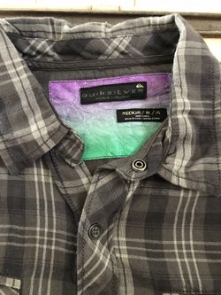 Quicksilver boys/youth long Sleeve button up shirt
