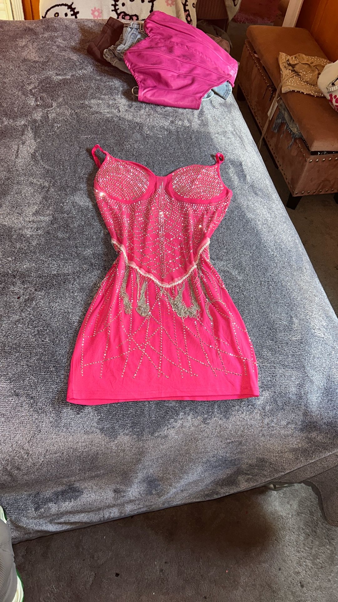 Fringe Rhinestone Dress