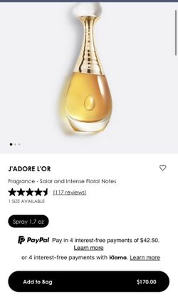 Brand New J’adore L’Or Perfume