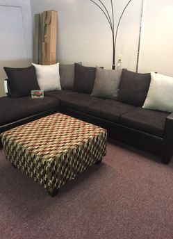 Black and grey sectional